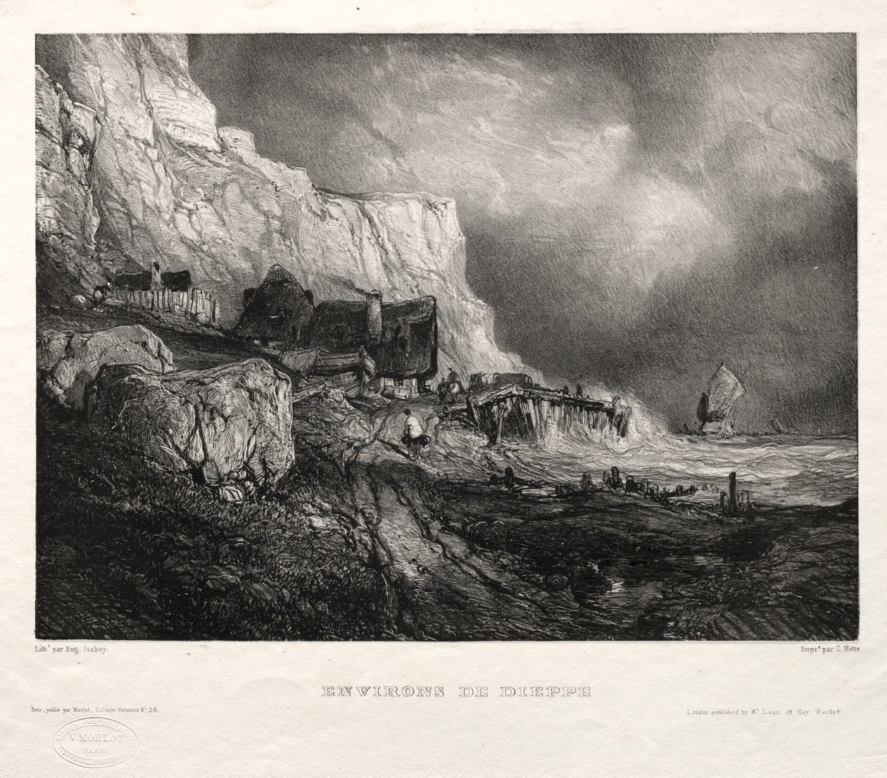 Sześciu Marines: Okolice Dieppe, 1833. autorstwa Eugene Isabey