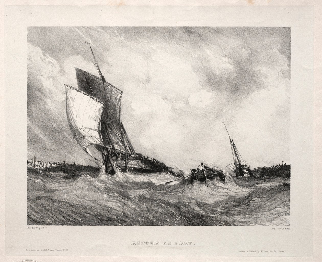 Six Marines: Powrót do Portu, 1833. autorstwa Eugene Isabey