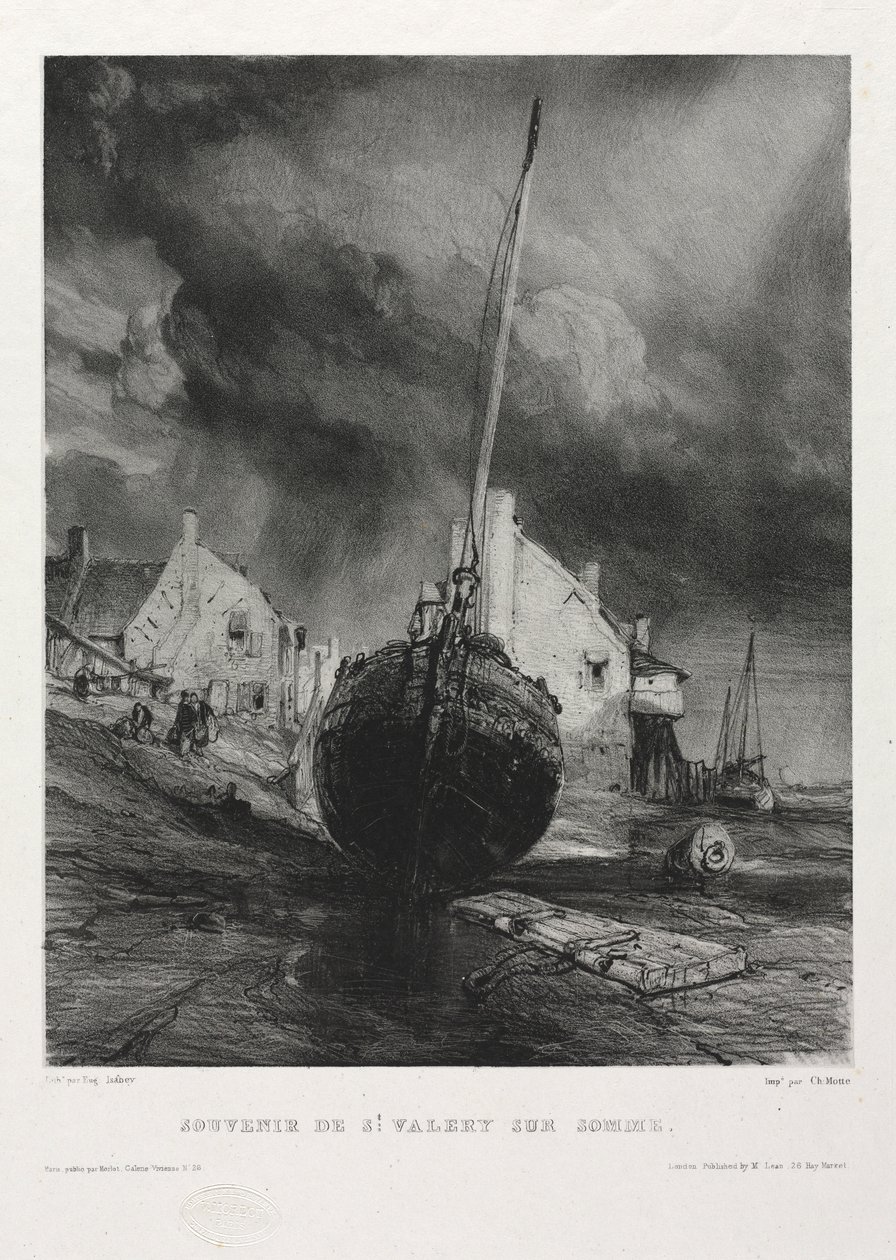 Sześciu Marines: Pamiątka Saint Valéry-sur-Somme, 1833. autorstwa Eugene Isabey