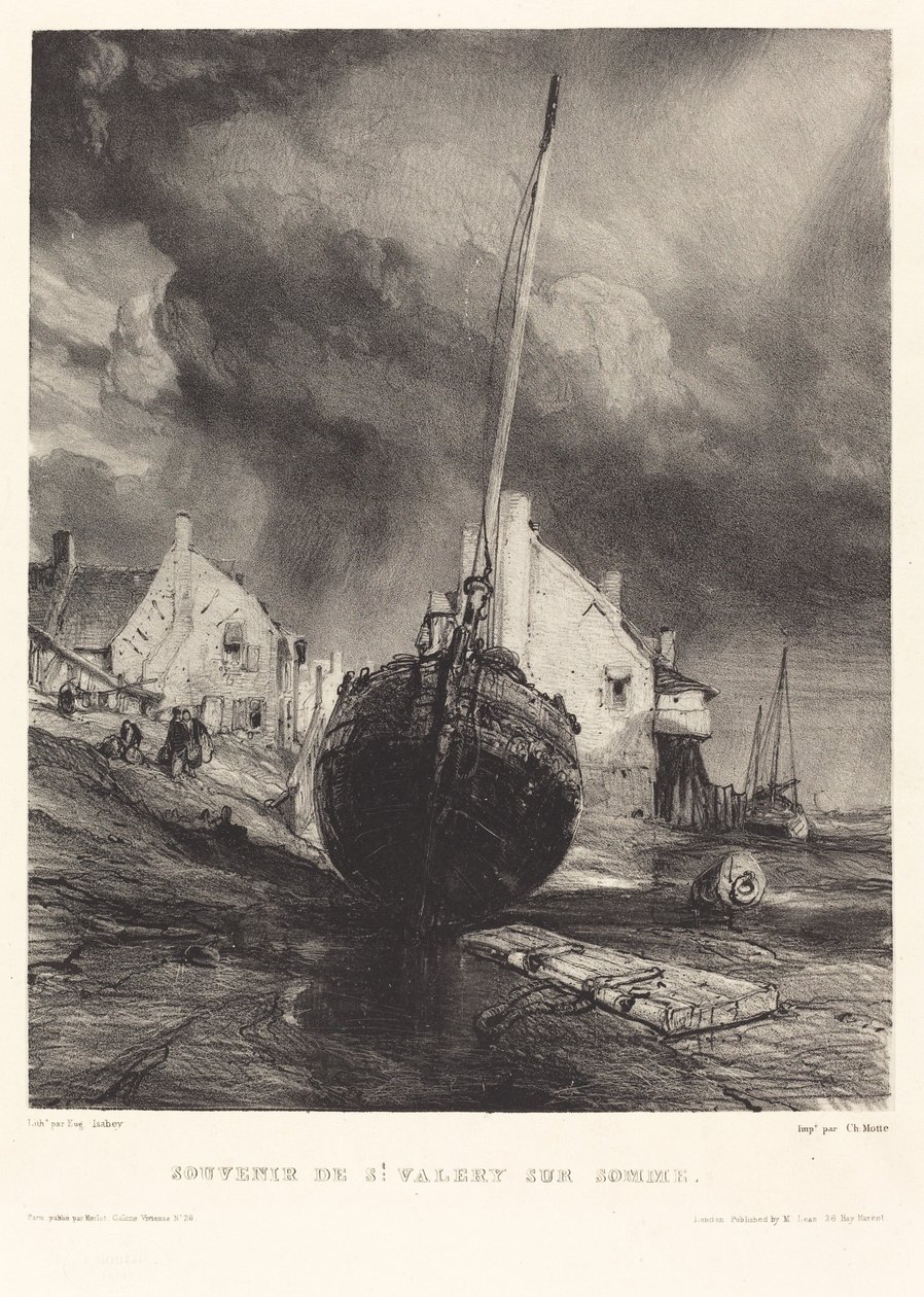 Pamiątka św. Valéry sur Somme autorstwa Eugene Isabey