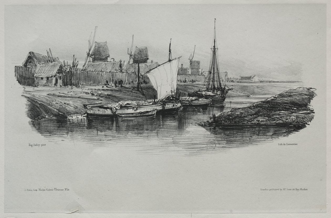 Pamiątki: Canal Bank autorstwa Eugene Isabey
