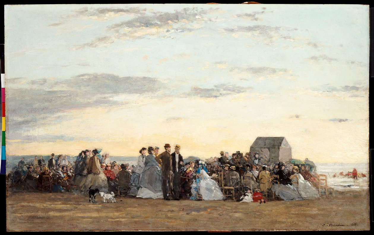 Scena na plaży, 1865 autorstwa Eugene Louis Boudin