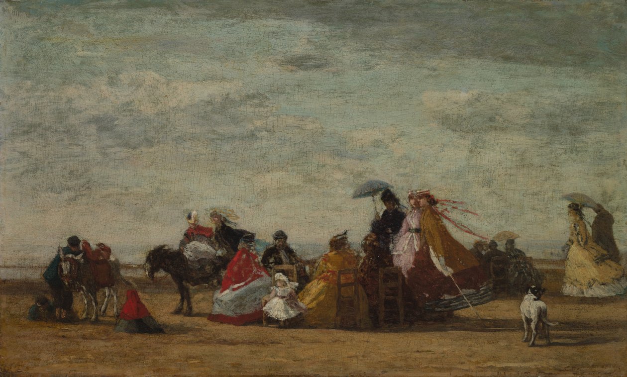 Scena na plaży, ok. 1865-1867. autorstwa Eugene Louis Boudin