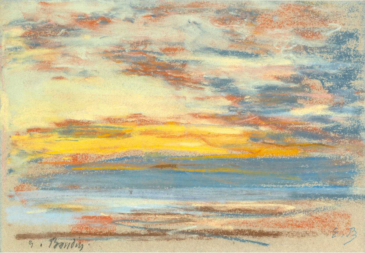 Linia brzegowa i niebo, ok. godz. 1890. autorstwa Eugene Louis Boudin
