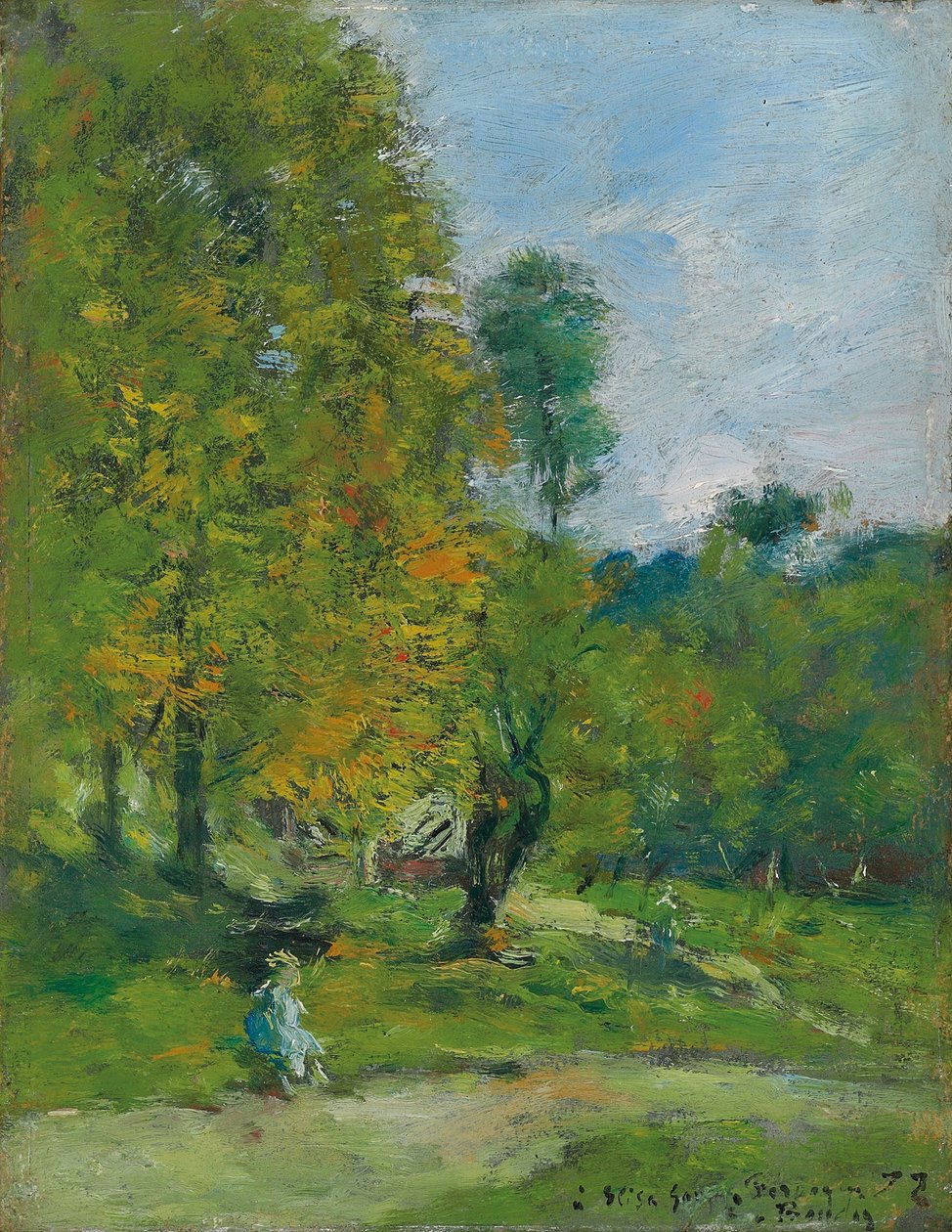 Ogród w Fervaques, 1872 autorstwa Eugene Louis Boudin