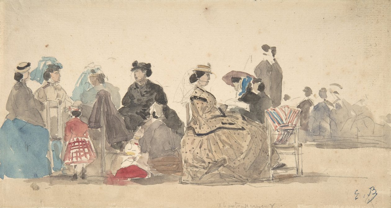 Na plaży, 1865. autorstwa Eugene Louis Boudin