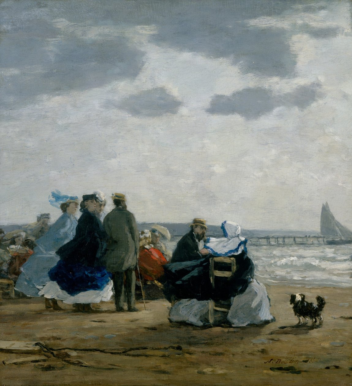 Na plaży, Dieppe, 1864. autorstwa Eugene Louis Boudin