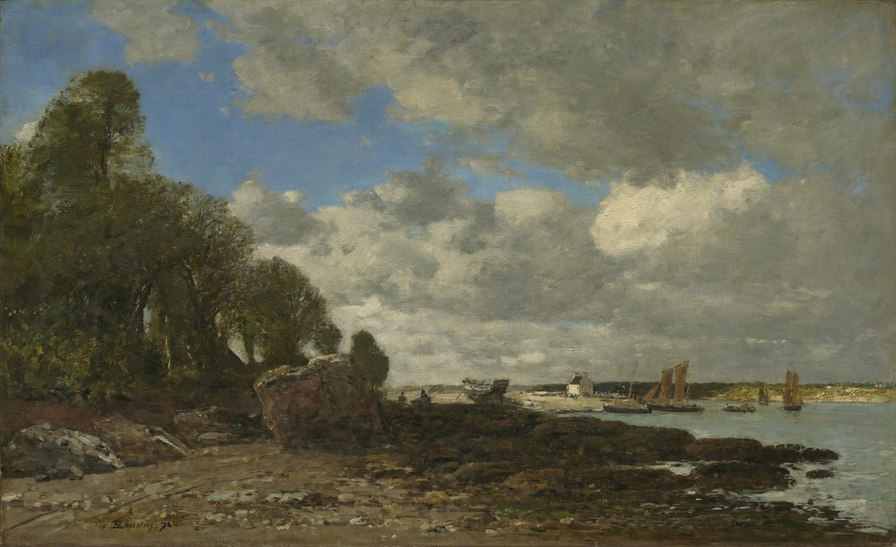 Plougastel, Przeprawa Promowa, 1873 autorstwa Eugene Louis Boudin