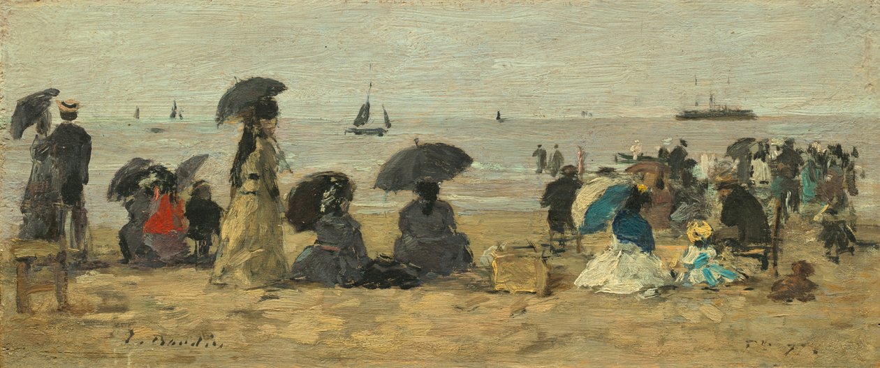 Plaża, 1877. autorstwa Eugene Louis Boudin
