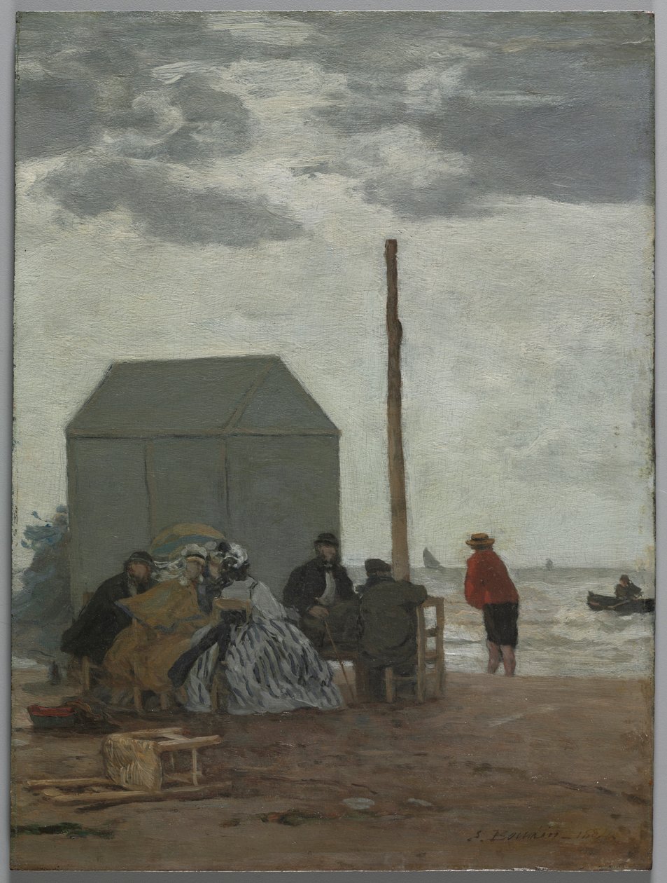 Plaża w Deauville, 1864. autorstwa Eugene Louis Boudin