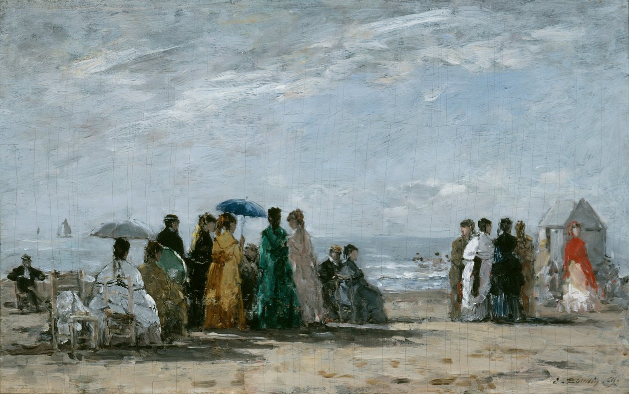 Plaża w Trouville autorstwa Eugene Louis Boudin