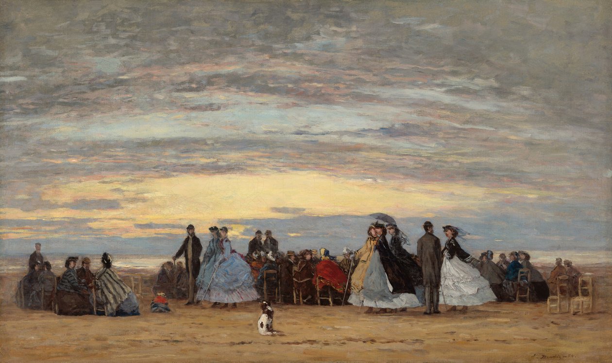Plaża w Villerville, 1864. autorstwa Eugene Louis Boudin