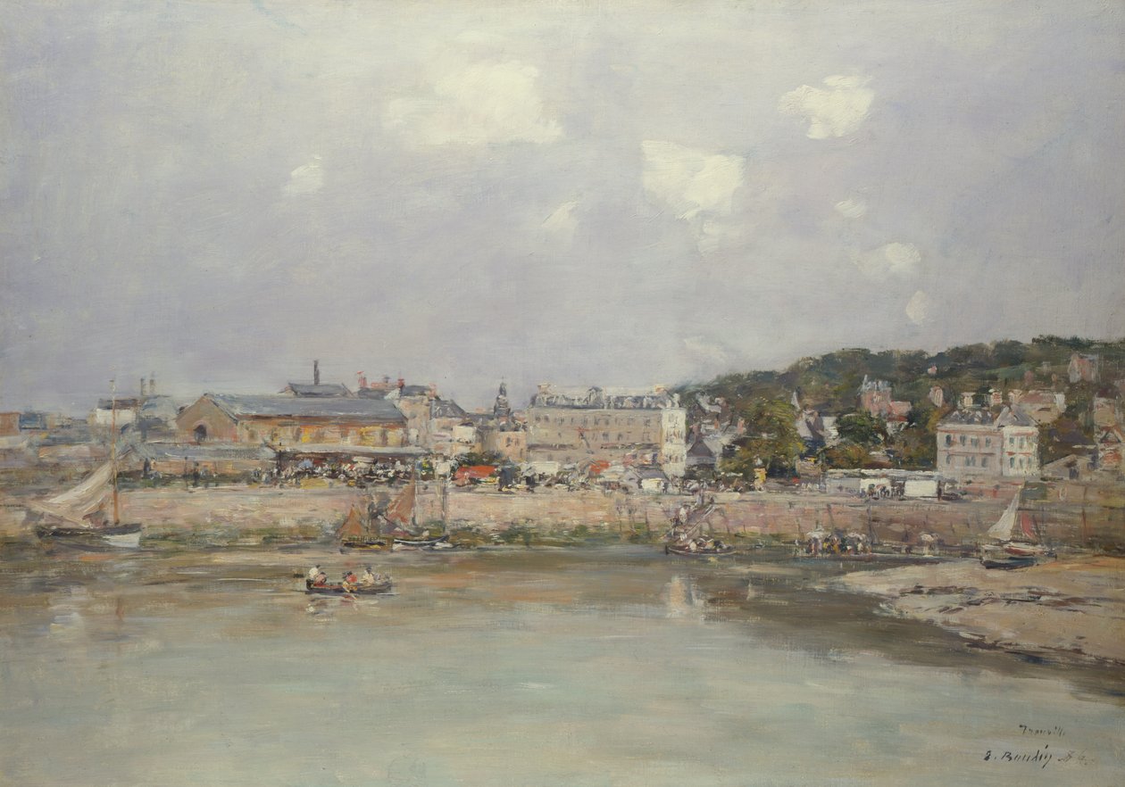 Port w Trouville, 1884 autorstwa Eugene Louis Boudin