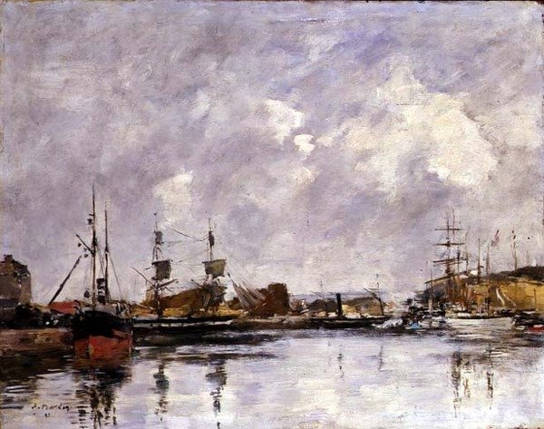 Port Dunkierka autorstwa Eugene Louis Boudin