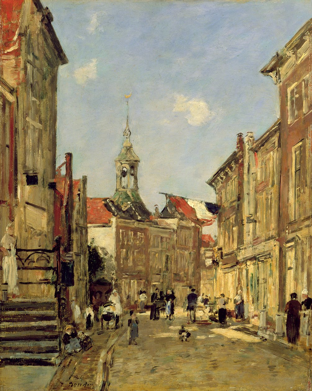 Rue de Dordrecht autorstwa Eugene Louis Boudin