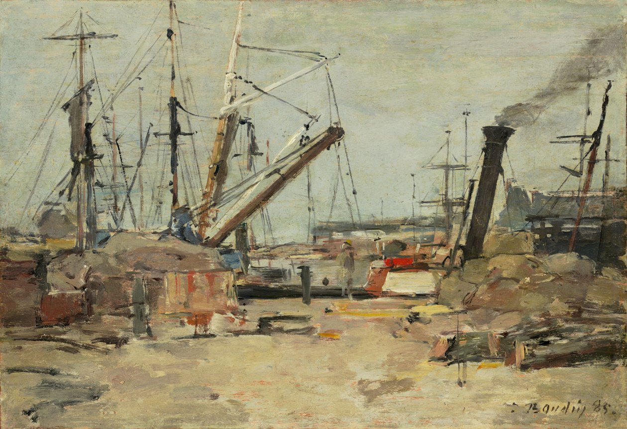 Trawlery, 1885. autorstwa Eugene Louis Boudin