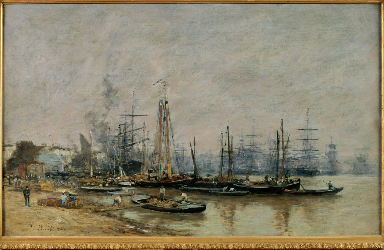 Port w Bordeaux autorstwa Eugene Louis Boudin