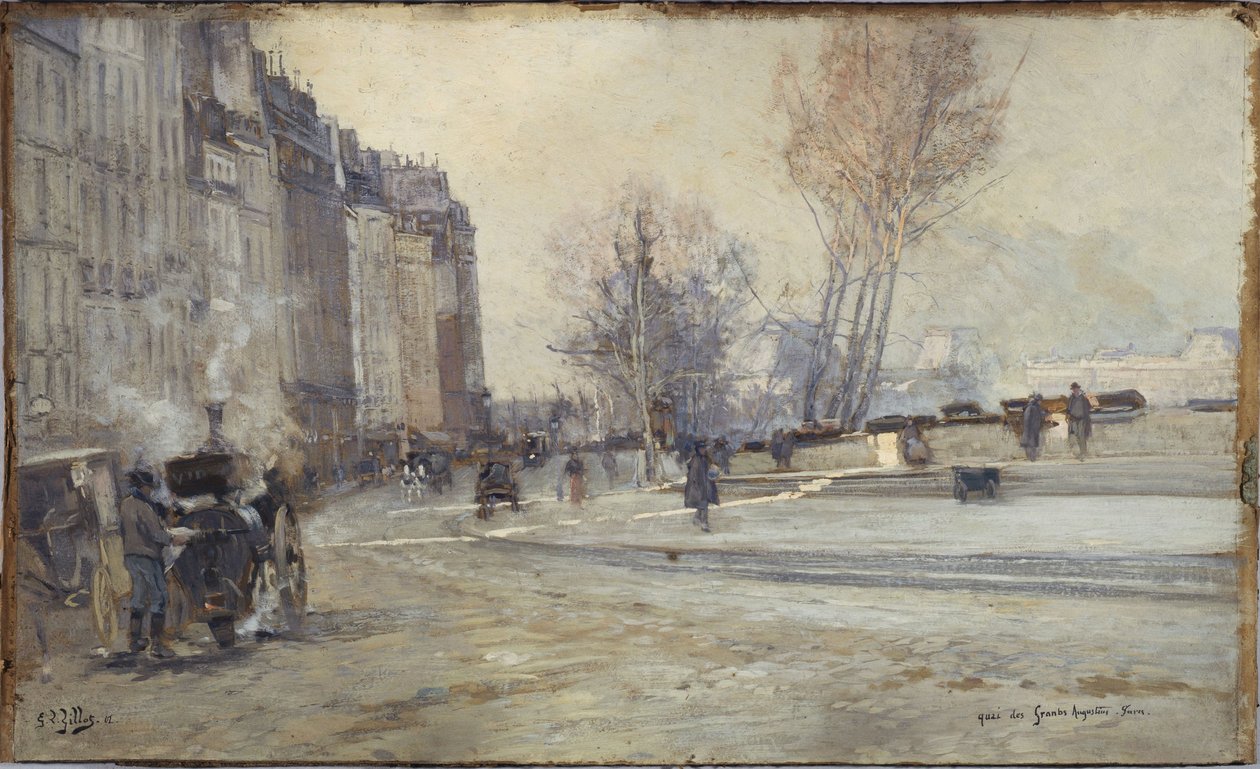 Quai des Grands Augustins autorstwa Eugene Louis Gillot
