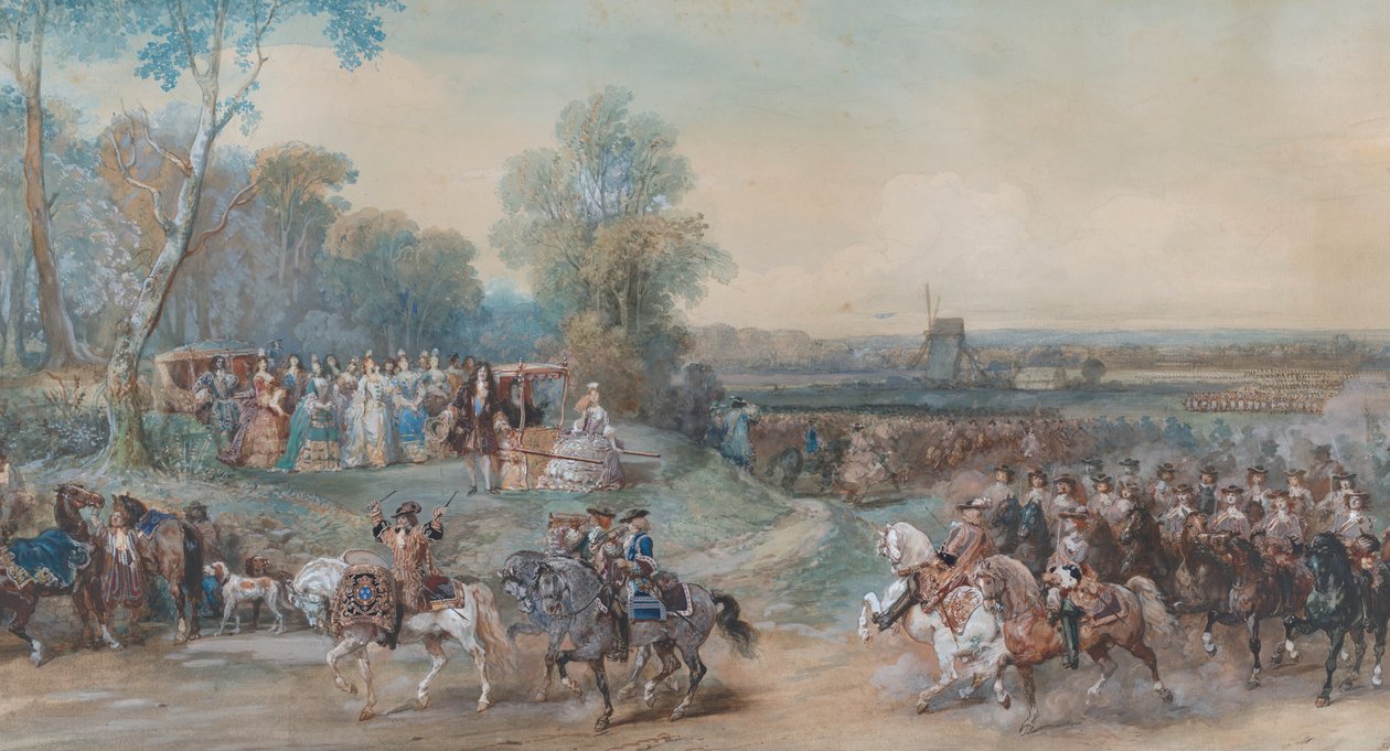 Obóz Compiègne, 1698, ca. 1860. autorstwa Eugene Louis Lami