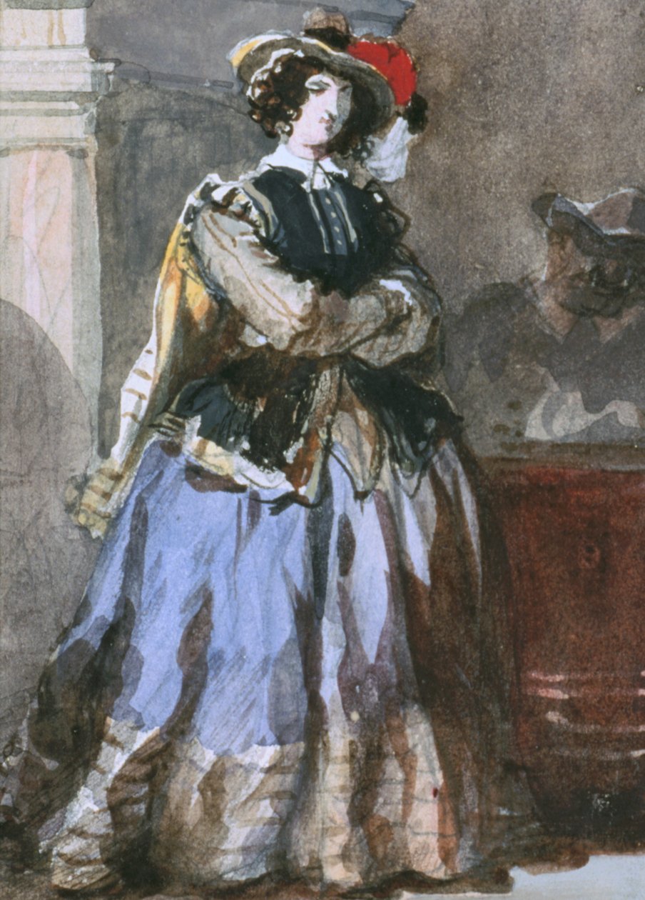 Portret kobiety, XIX wiek. autorstwa Eugene Louis Lami