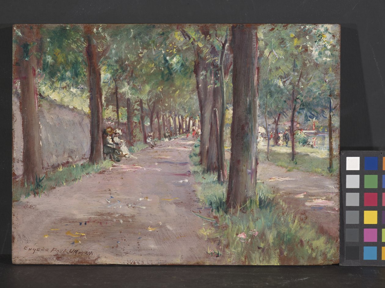 Scena uliczna (olej na panelu) autorstwa Eugene Paul Ullmann
