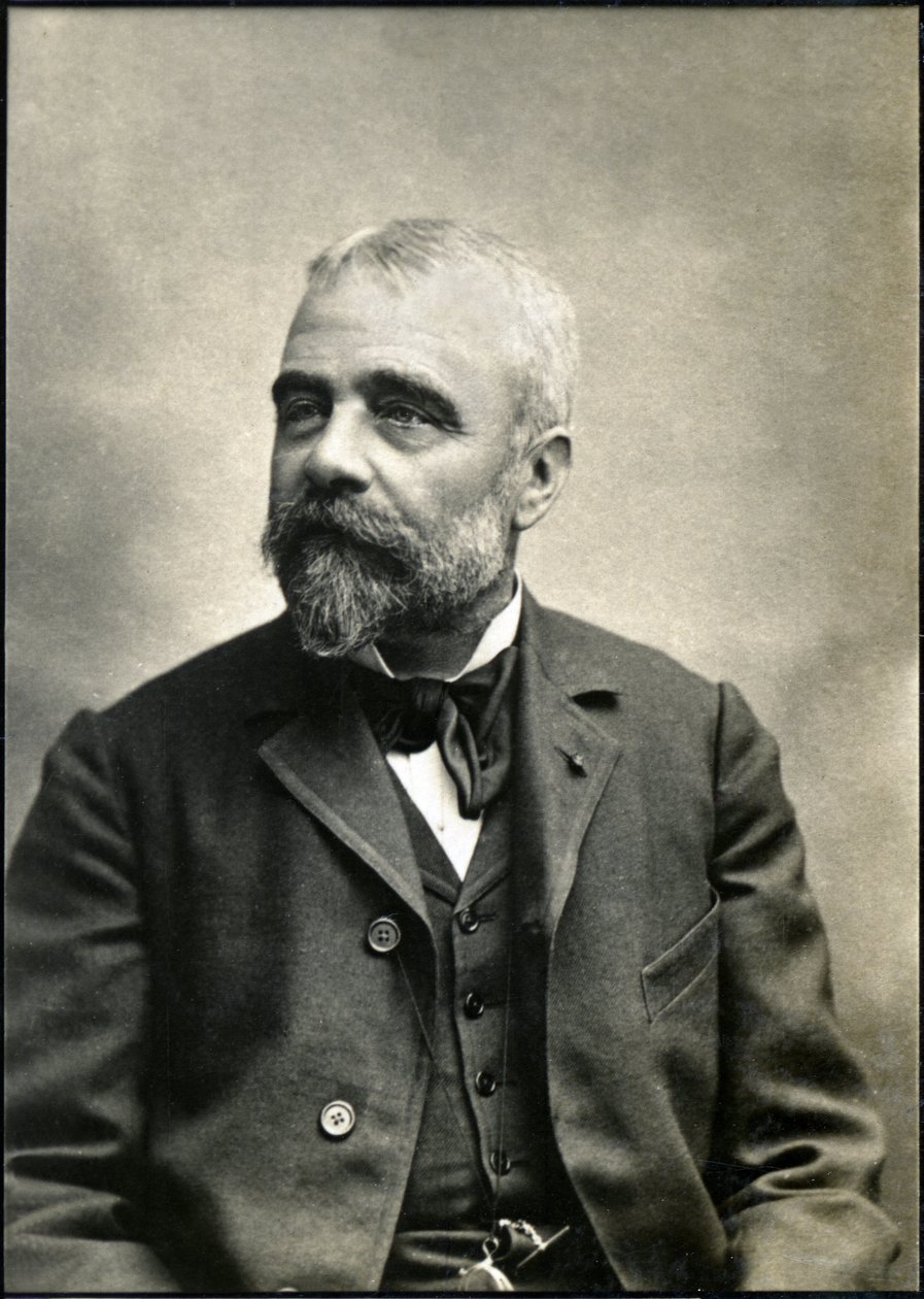 Ernest Lavisse (zdjęcie czarno-białe, koniec XIX wieku) autorstwa Eugene Pirou