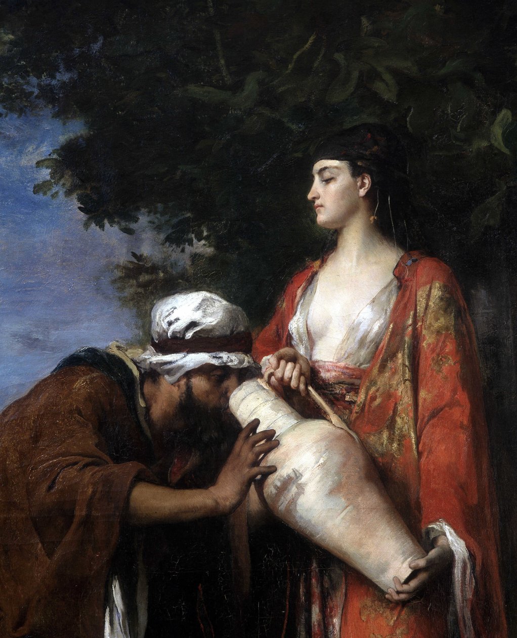 Rebecca do studni. (Szczegół) autorstwa Eugene Romain Thirion