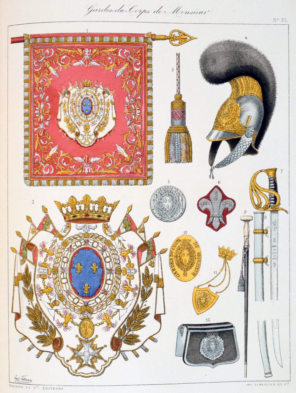 Ochroniarze Monsieur, insygnia autorstwa Eugene Titeux