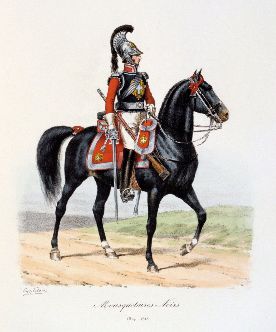 Czarni muszkieterowie, 1814-15 autorstwa Eugene Titeux