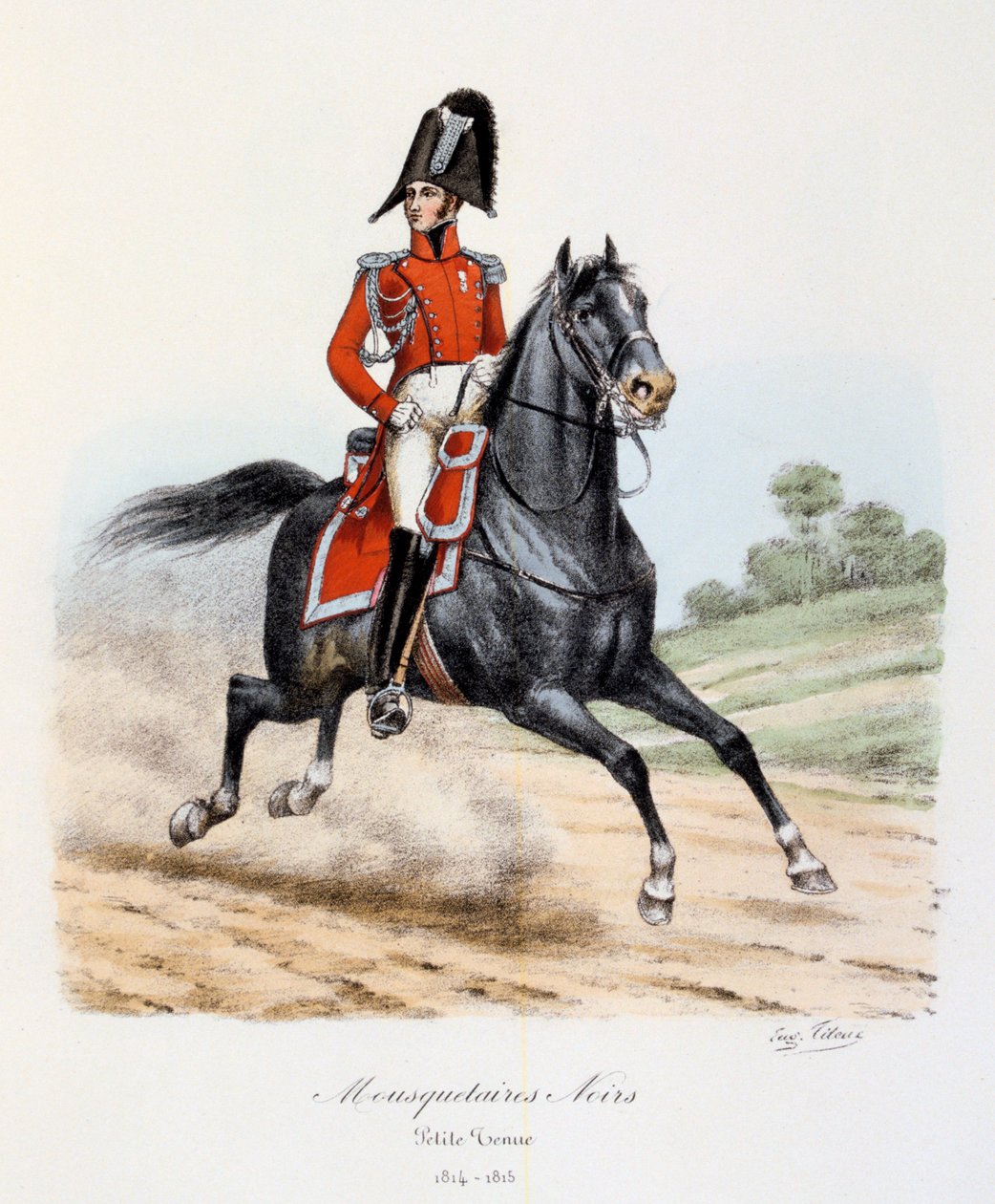 Czarni muszkieterowie, rozebrać się, 1814-15 autorstwa Eugene Titeux