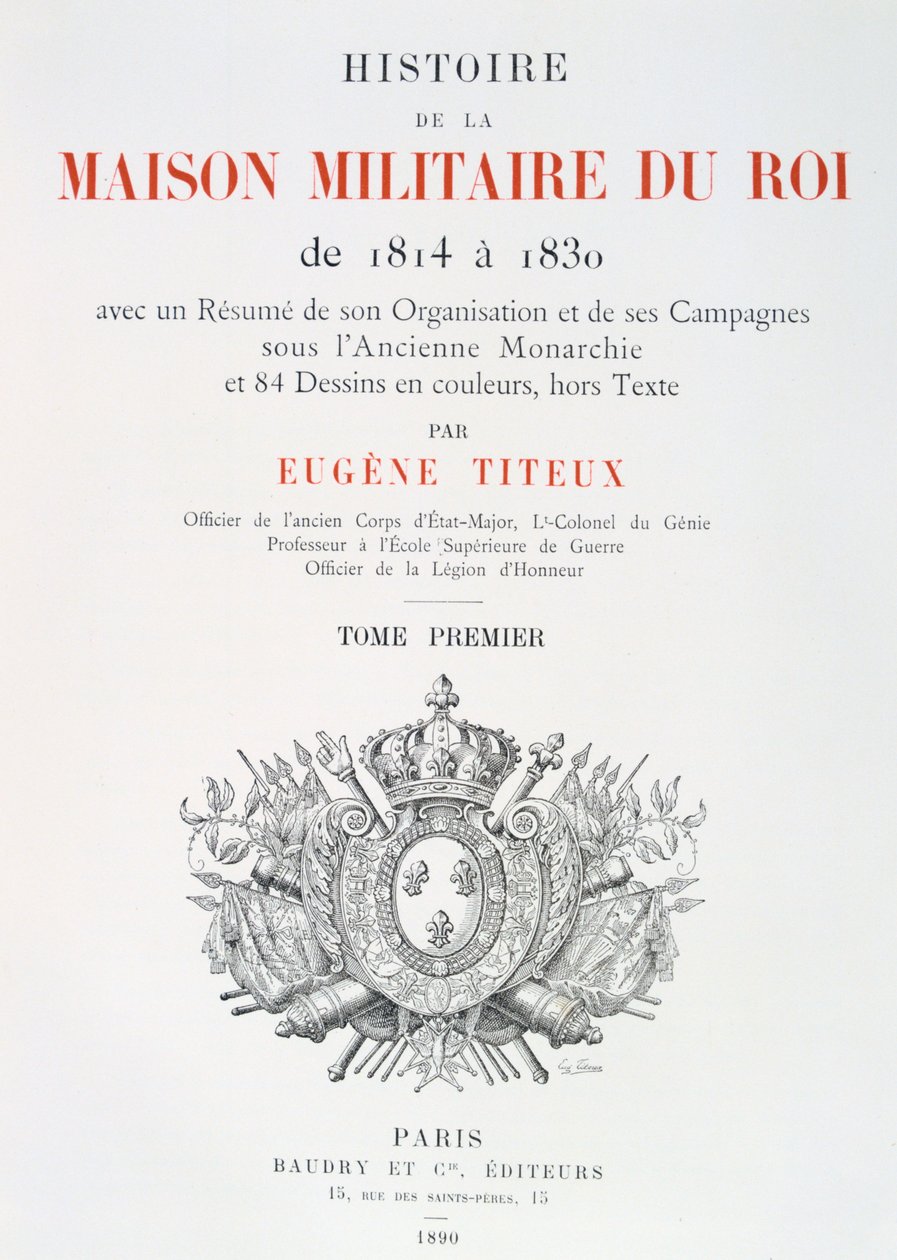 Strona tytułowa, 1814-1830 autorstwa Eugene Titeux