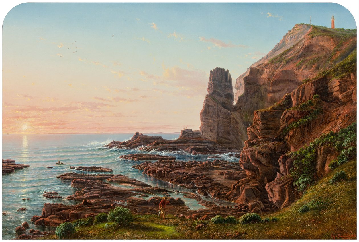 Castle Rock, przylądek Schanck autorstwa Eugene von Guérard