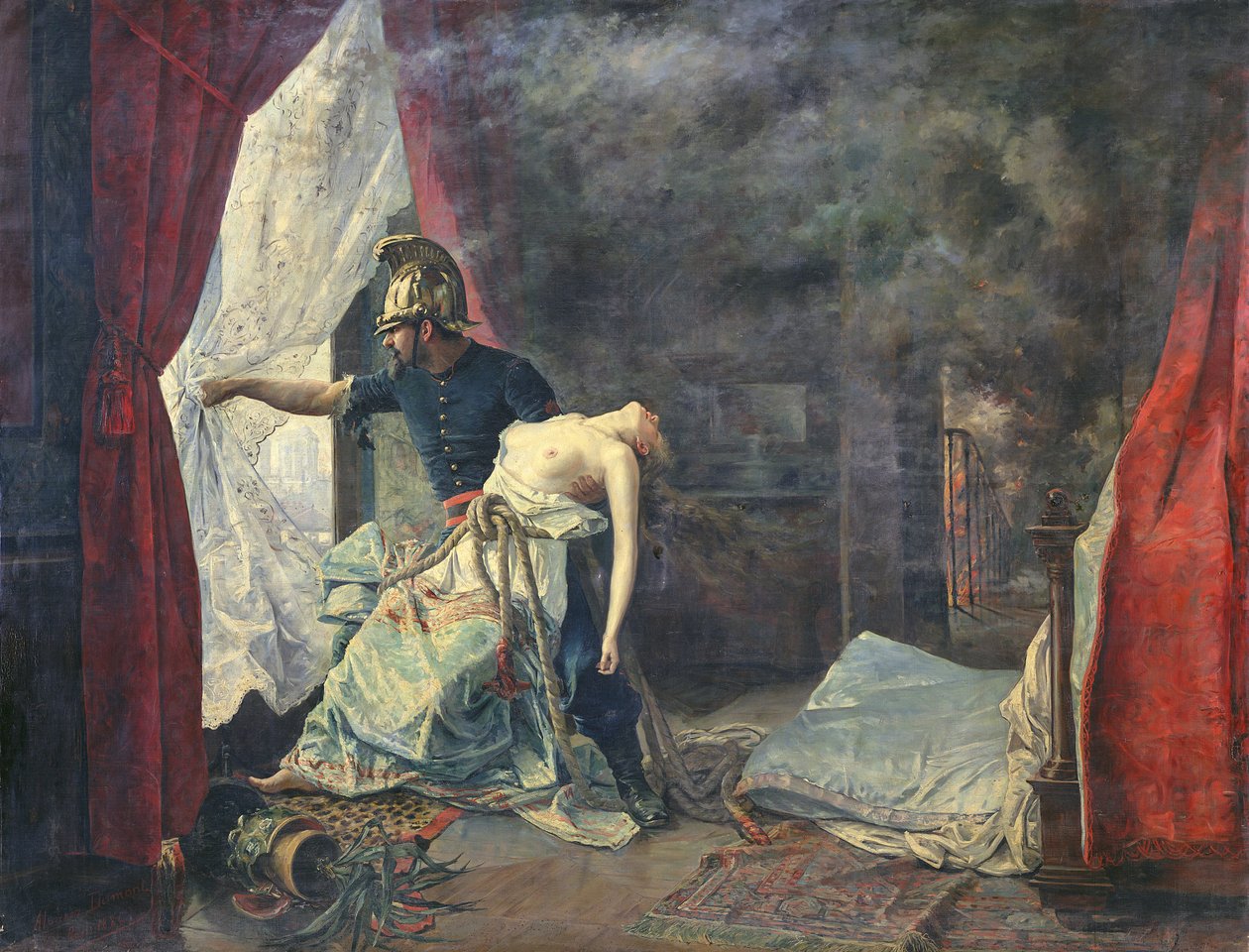 Ratunek w Paryżu, 1886 autorstwa Eugenio Alvarez Dumont