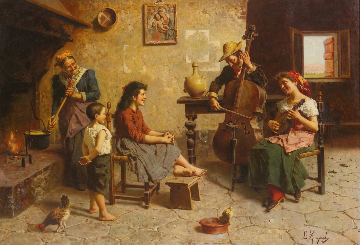 Muzyka rustykalna autorstwa Eugenio Zampighi