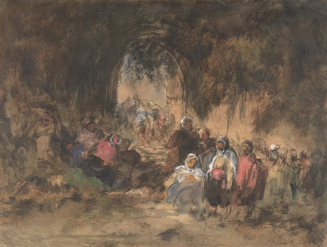 Arabowie odpoczywający, 1817-70. autorstwa Eugenio Lucas Villamil