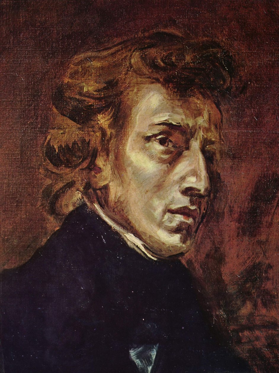 Portret Fryderyka Chopina autorstwa Ferdinand Victor Eugene Delacroix