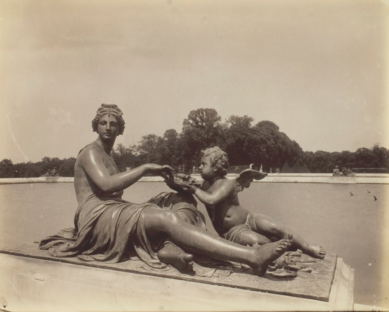 Wersal, róg parku, 1901. autorstwa Eugène Atget