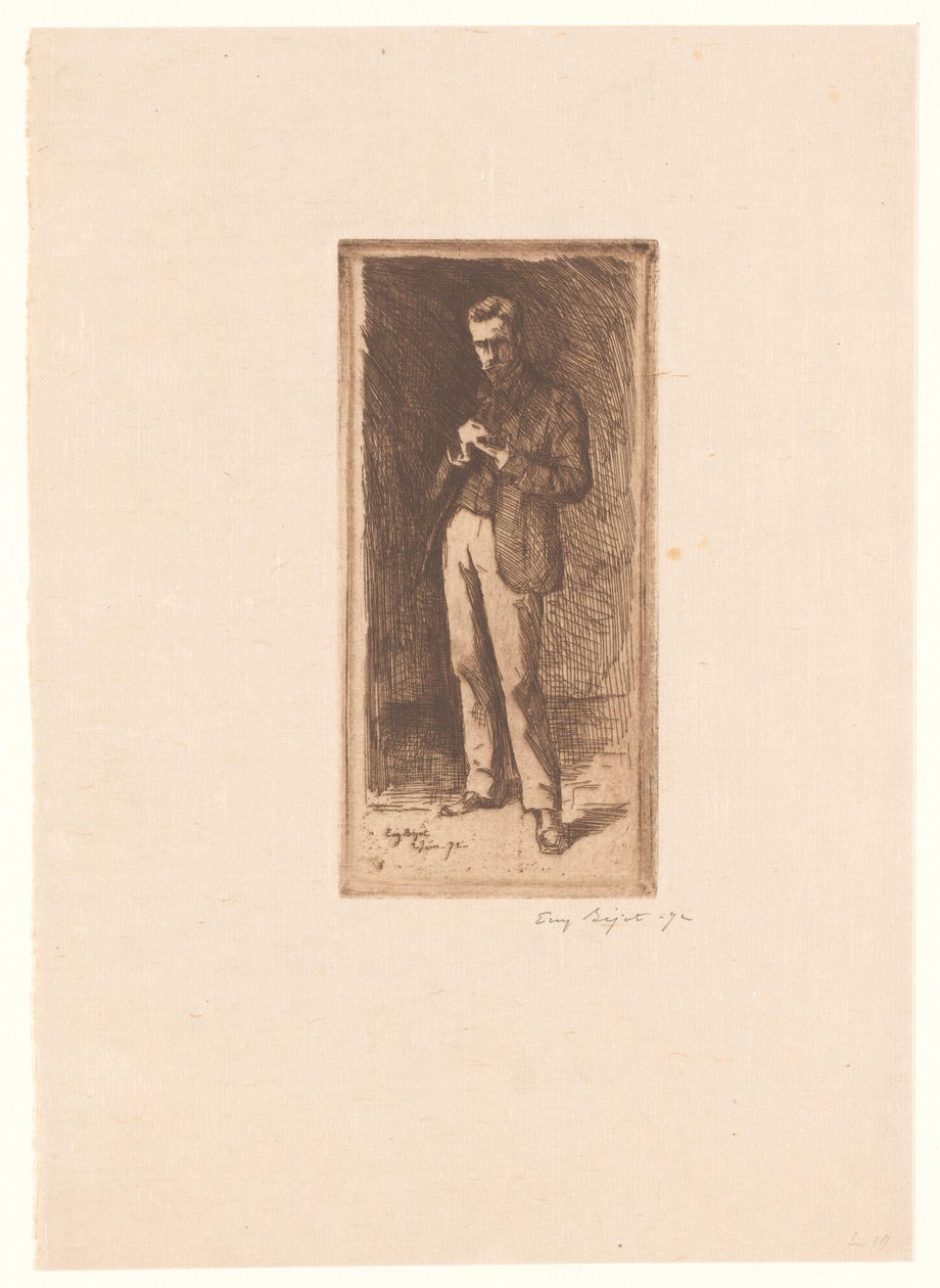 Autoportret autorstwa Eugène Bejot (signed by artist)
