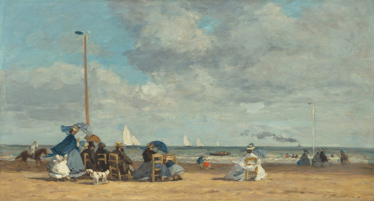 Plaża w Trouville autorstwa Eugène Boudin