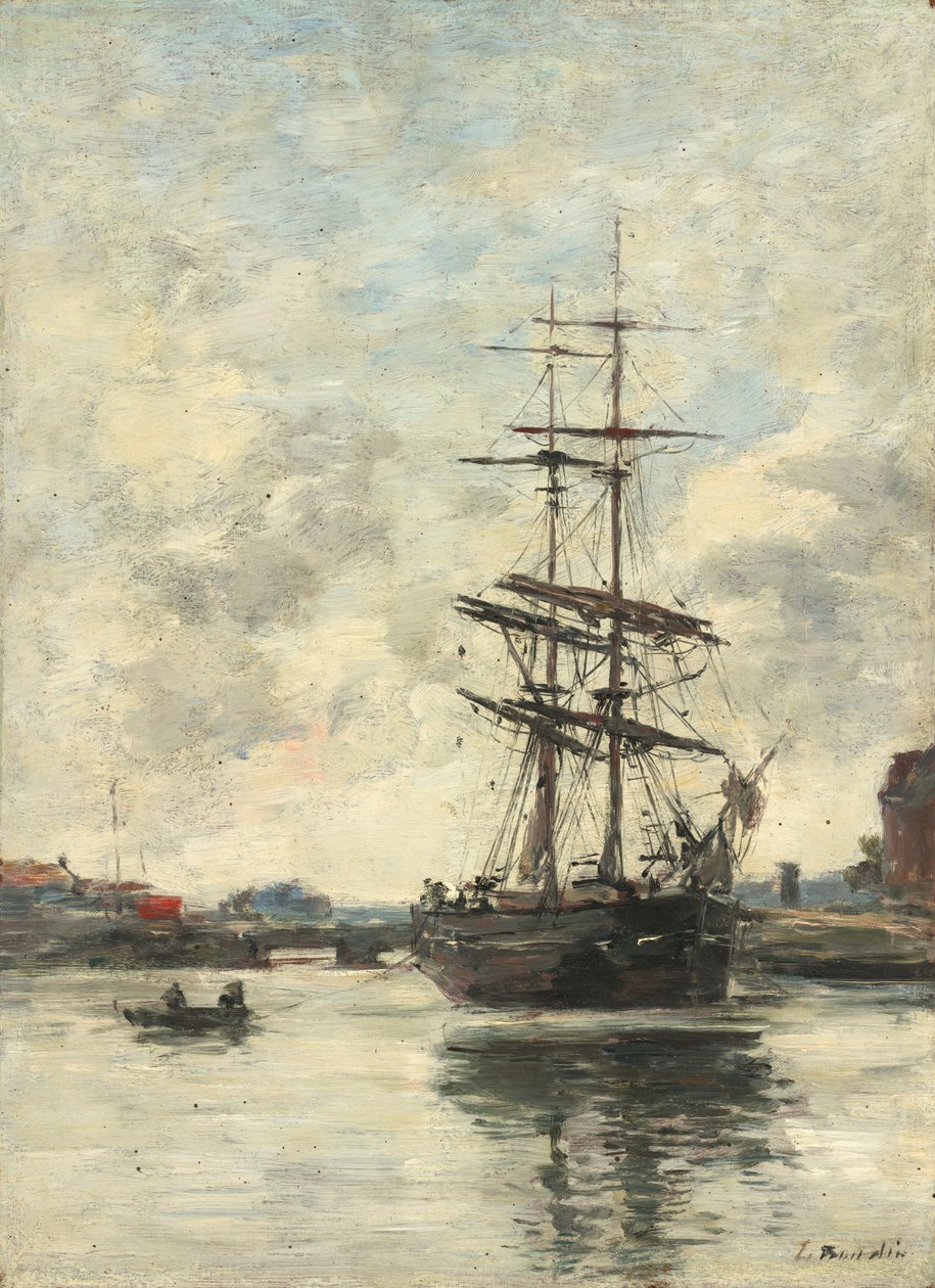 Statek na Touques autorstwa Eugène Boudin