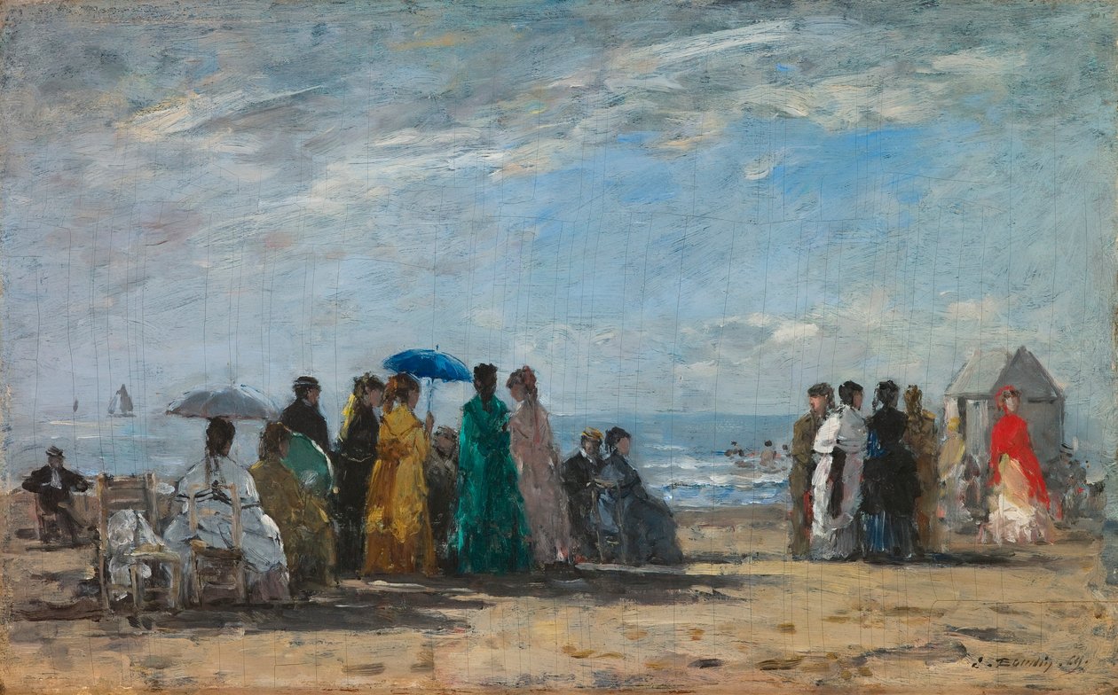 Plaża w Trouville autorstwa Eugène Boudin