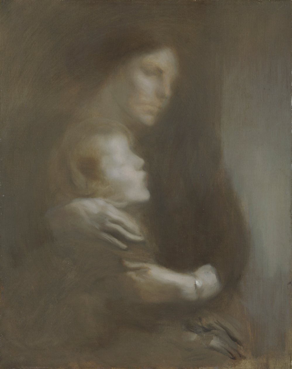 „Cierpienie macierzyńskie”, 1896-97 autorstwa Eugène Carrière