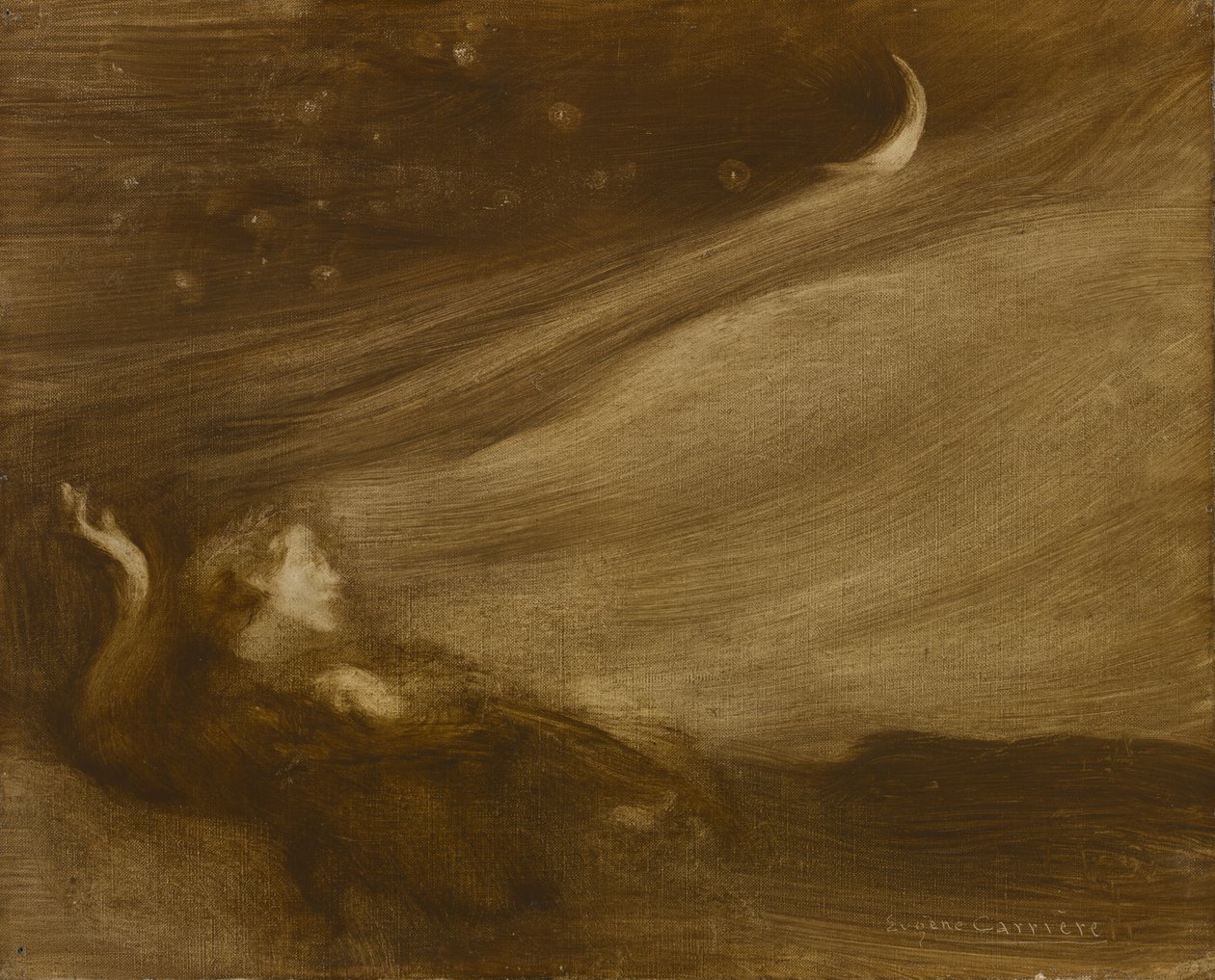 Kontemplator, 1901 autorstwa Eugène Carrière