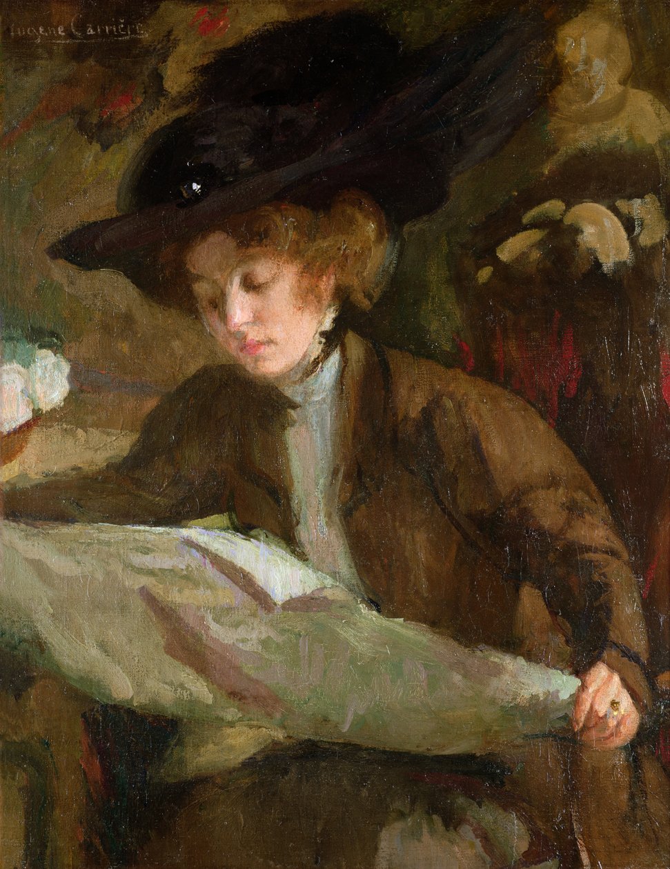 Poranna lektura autorstwa Eugène Carrière