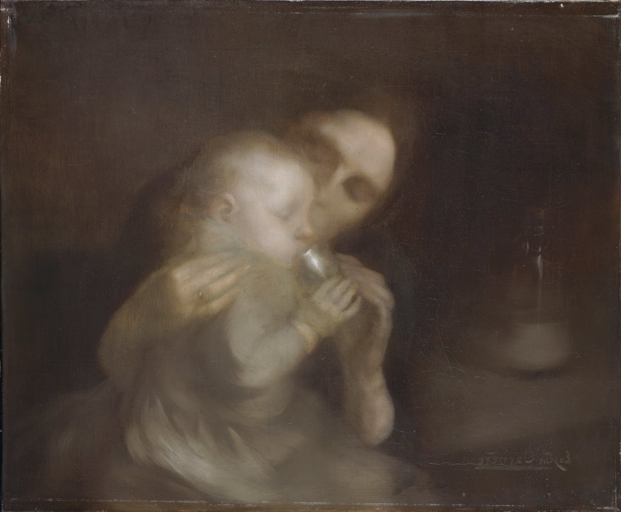 „Blaszany kubek”, c1888 autorstwa Eugène Carrière