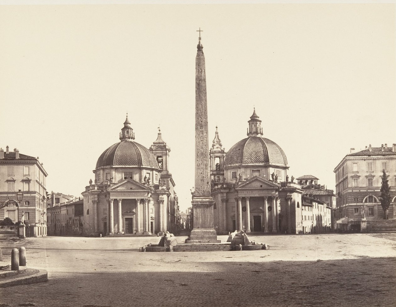 Piazza del Popolo, 1848-52. autorstwa Eugène Constant
