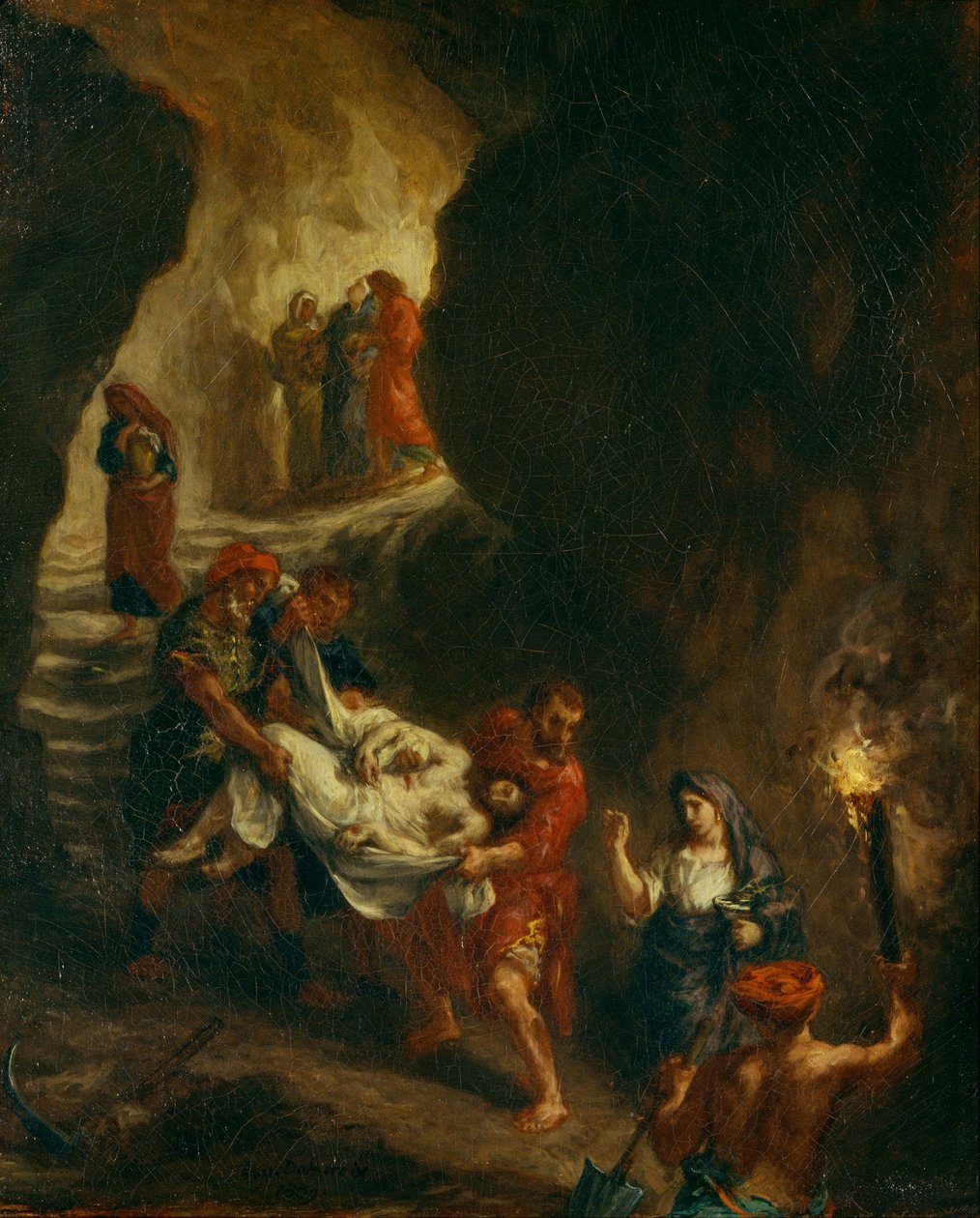 Chrystus zaniesiony do grobu. autorstwa Eugène Delacroix