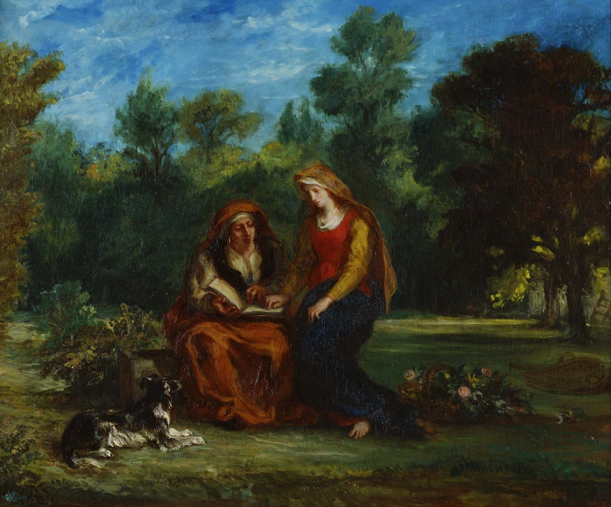 Edukacja Matki Bożej autorstwa Eugène Delacroix
