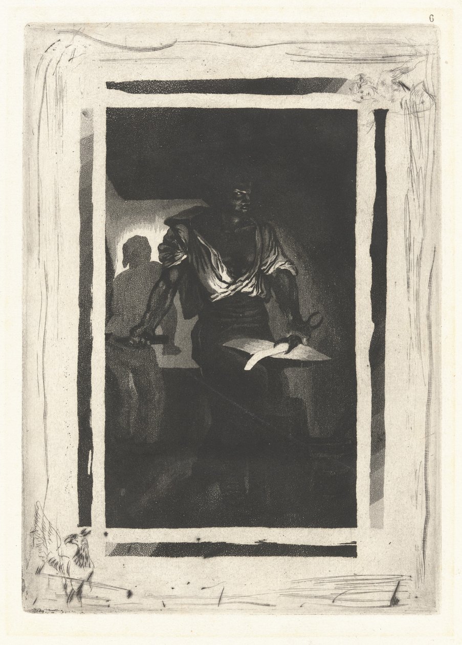 Kowal (Un Forgeron) autorstwa Eugène Delacroix
