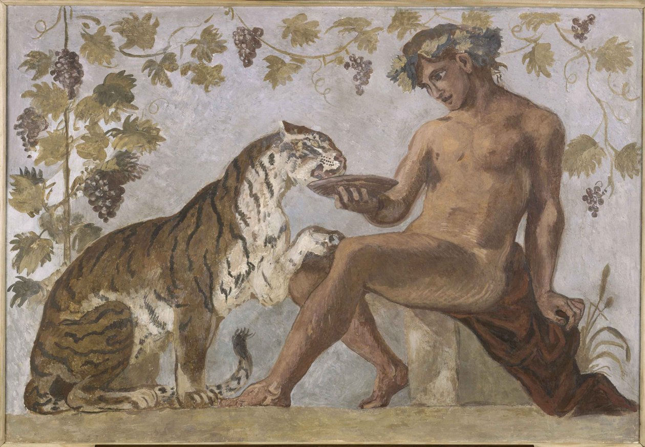 Bachus z tygrysem, 1834. autorstwa Eugène Delacroix